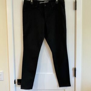 Universal Thread Womens Black Mid Rise Curvy Skinny Jegging Jeans 14 32R Stretch
